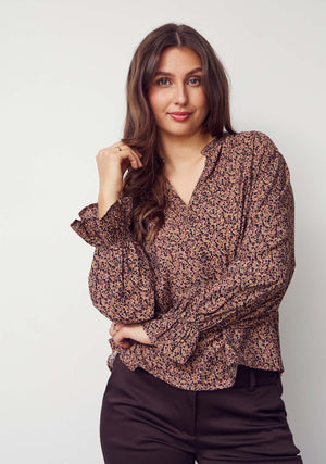 I SAY Ane Blouse Blouses M81 Wine Flower Dream