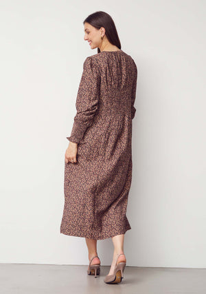 I SAY Ane Smock Dress Dresses M81 Wine Flower Dream