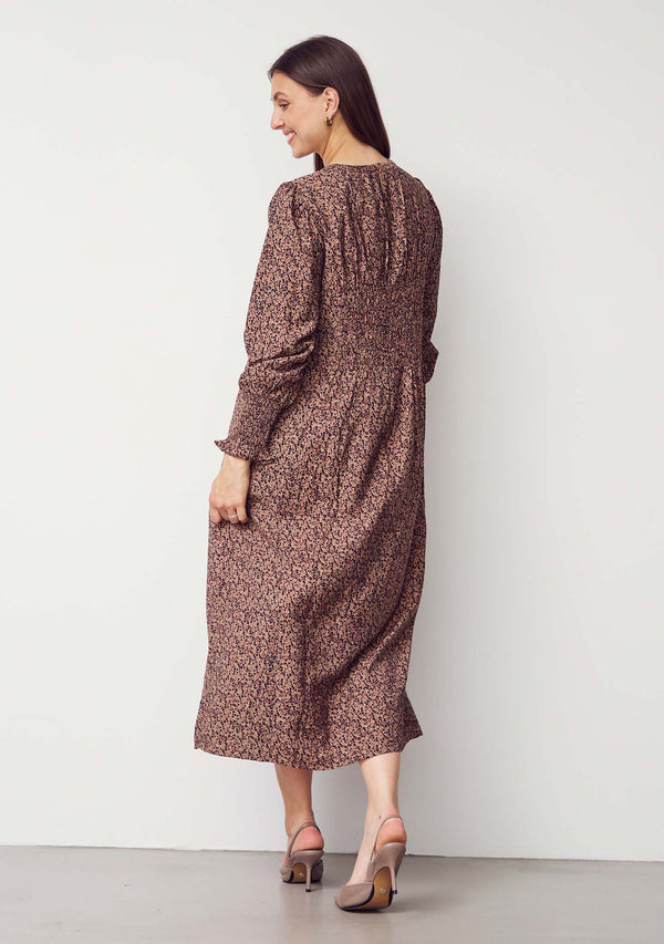 I SAY Ane Smock Dress Dresses M81 Wine Flower Dream