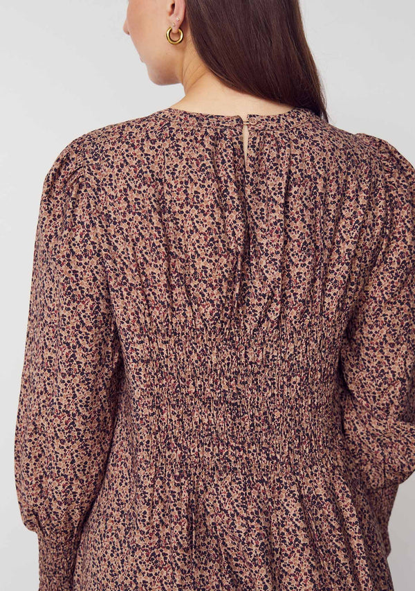 I SAY Ane Smock Dress Dresses M81 Wine Flower Dream
