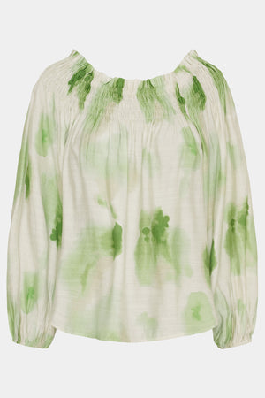 I SAY Ane Stretch Blouse Blouses N27 Green Watercolor