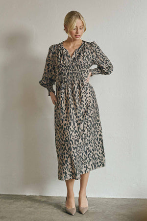 I SAY Ane V-Neck Dress Dresses N26 Black Drops