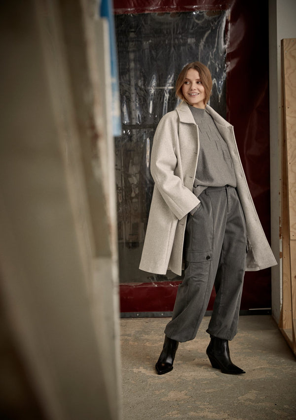 I SAY Anke Coat Outerwear 945 light Grey melange 