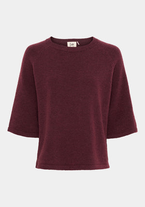 I SAY Anna 3/4 Sleeve Pullover Knitwear 434 Wine