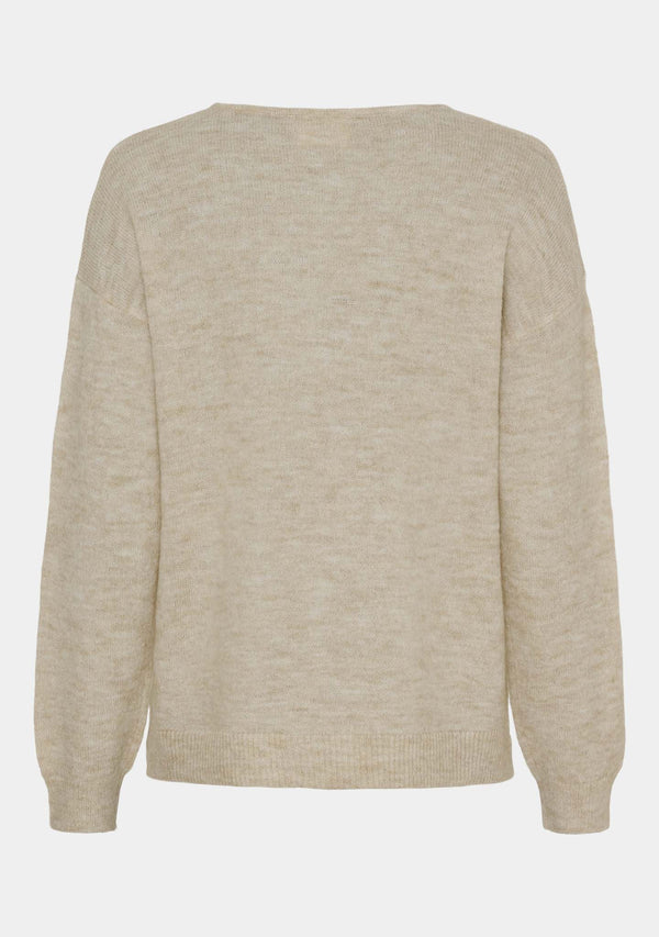 I SAY Anna Classic Pullover Knitwear 111 Sand Melange