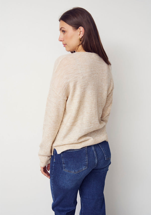 I SAY Anna Classic Pullover Knitwear 111 Sand Melange