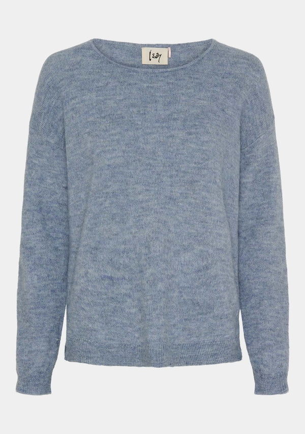 I SAY Anna Classic Pullover Knitwear 678 Ice Blue