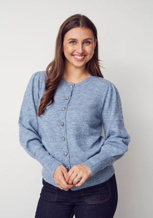 I SAY Anna Deco Cardigan Knitwear 678 Ice Blue
