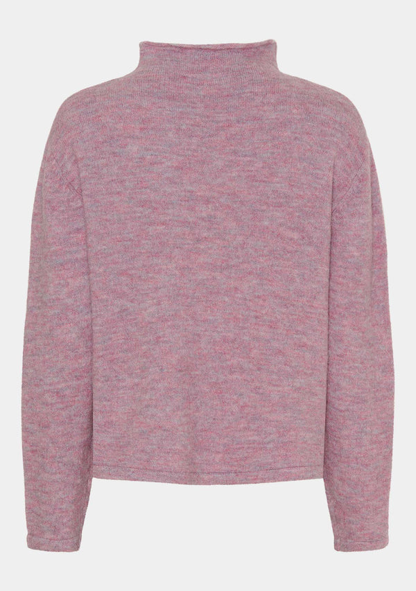 I SAY Anna Highneck Pullover Knitwear 522 Pink Melange