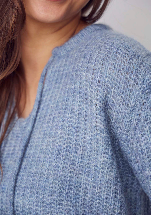 I SAY Anna String Pullover Knitwear 678 Ice Blue