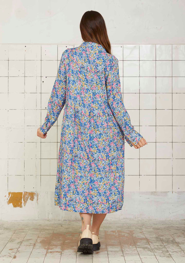 I SAY Annica Button Dress Dresses 095 Summer Flower