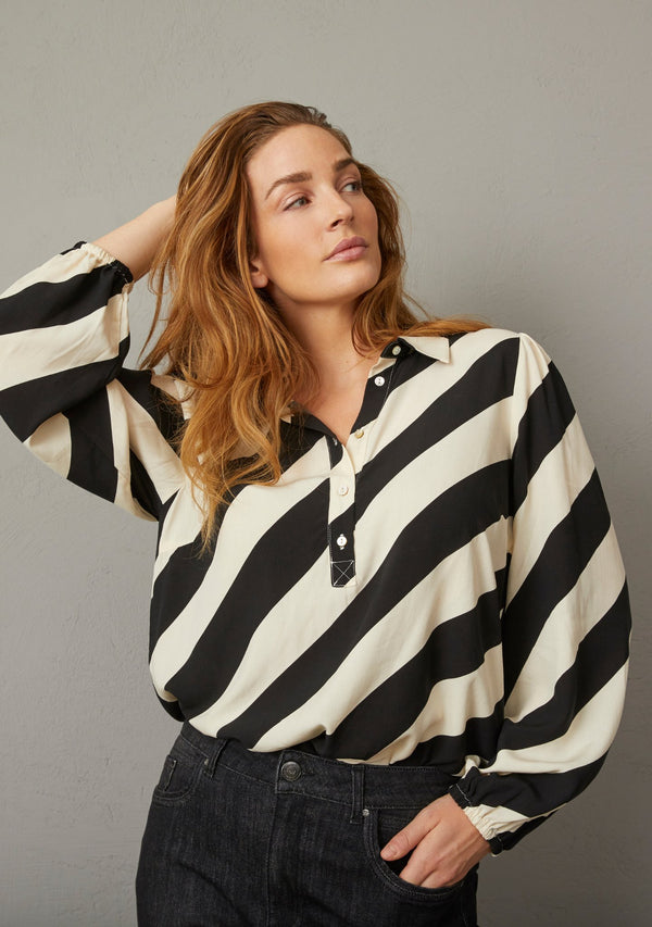 I SAY Asta Blouse Blouses M19 Luxury stripe