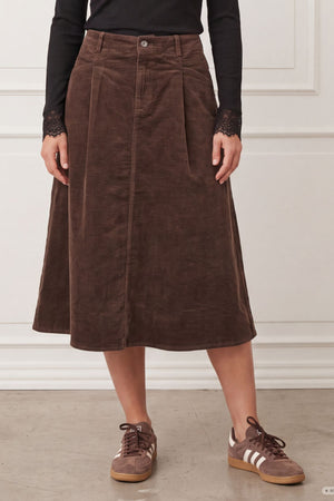 I SAY Barbel Corduroy Skirt Skirts N19 Washed Taupe