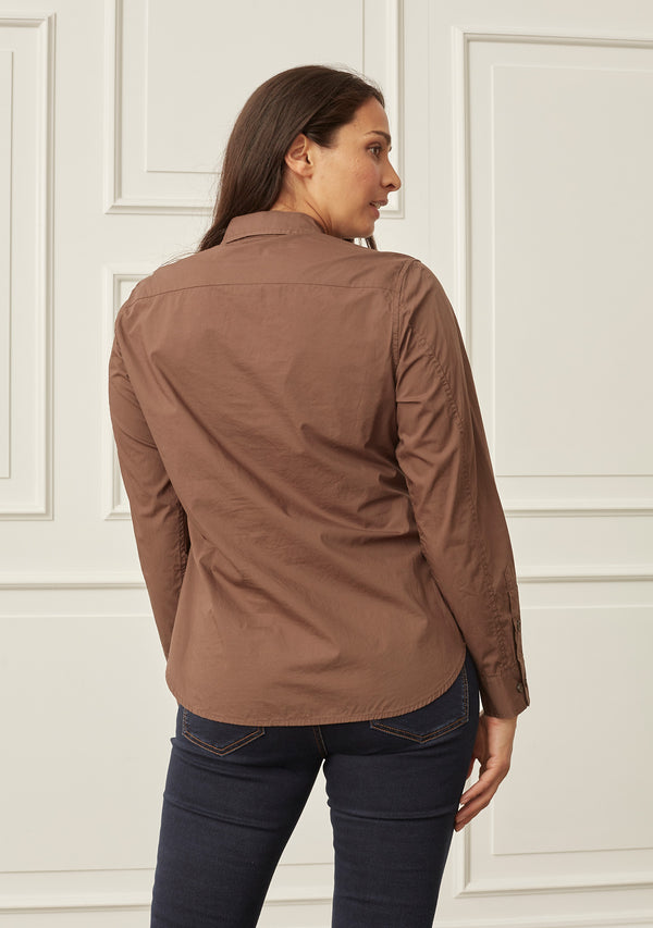 I SAY Bellis Classic Shirt Shirts 356 Dark brown