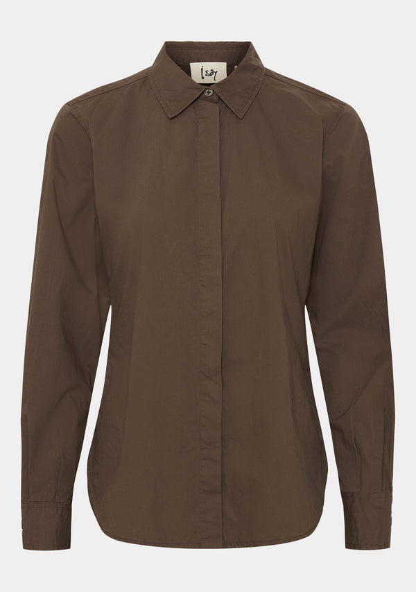 I SAY Bellis Classic Shirt Shirts 356 Dark brown