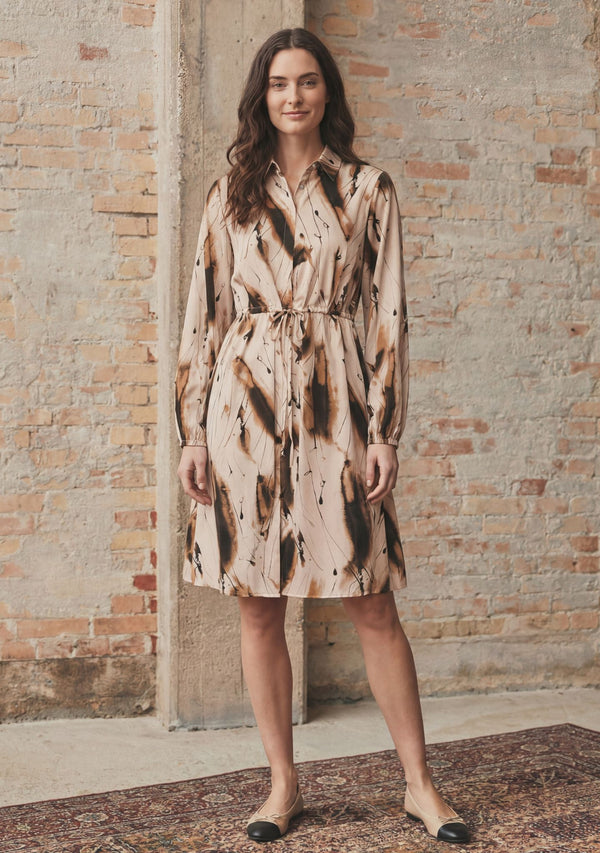 I SAY Bitten New Dress Dresses M11 Camel Drawing