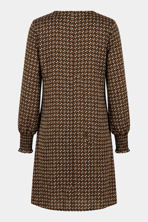 I SAY Bitten Pleat Dress Dresses A93 Geometric