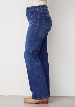 I SAY Bologna Wide Jeans Pants 662 Dark denim