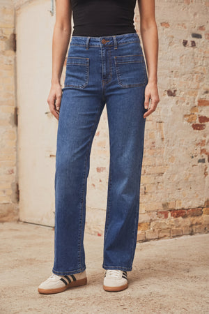I SAY Bologna Wide Jeans Pants N52 Bologna Classic