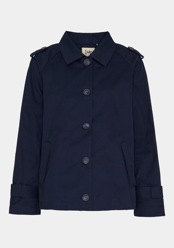 I SAY Botelle Short Coat Outerwear 640 Navy