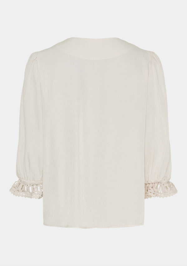 I SAY Cara Lace Blouse Blouses 146 Cream