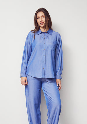 I SAY Cara Shirt Shirts M59 Clear Blue