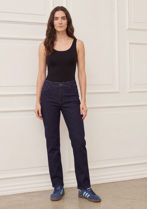 I SAY Carpi Long Straight Jeans Pants N56 Carpi Dark Wash