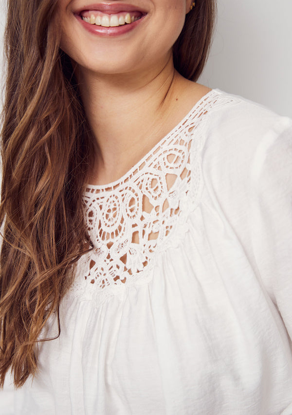 I SAY Cleo Lace Blouse Blouses 101 Broken White