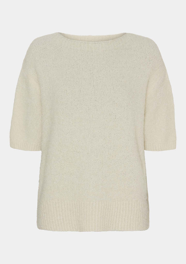 I SAY Coco s/s Knit Knitwear 146 Cream