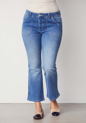 I SAY Como Flare Jeans Pants 609 Como Basic Wash
