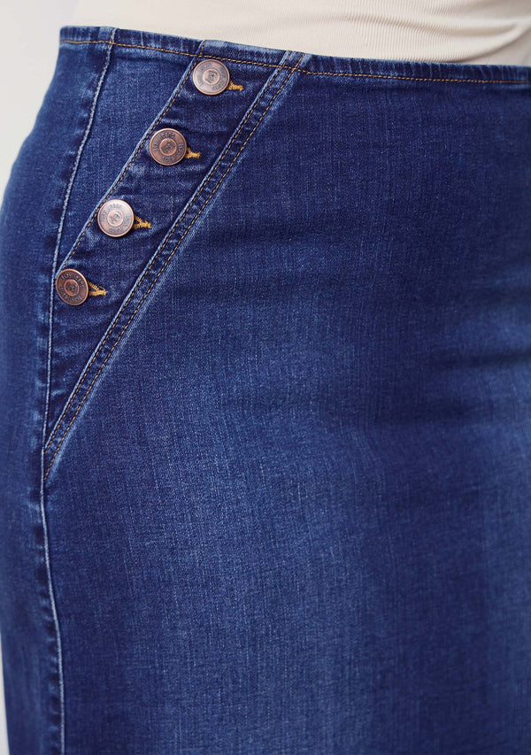 I SAY Como Highwaist Skirt Skirts 662 Dark denim
