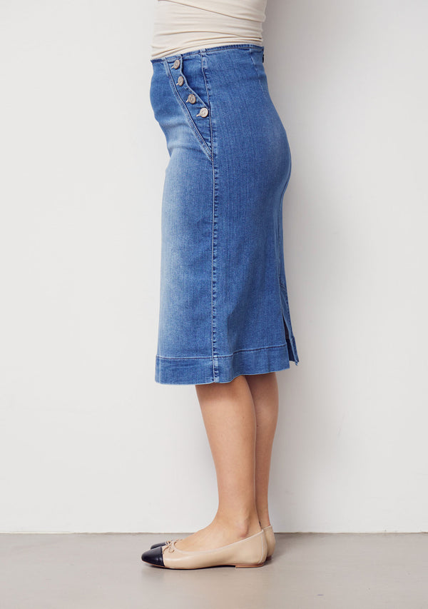 I SAY Como Highwaist Skirt Skirts I55 Como Blue Wash