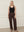 I SAY Como Slit Twill Pant Pants 356 Dark brown