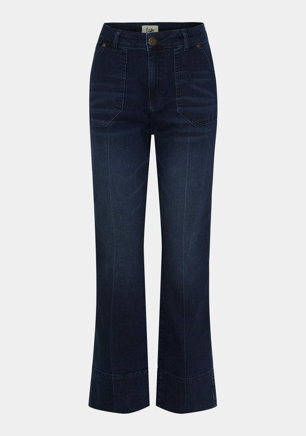 I SAY Como Straight Leg Jeans Pants 687 Dark Denim Wash