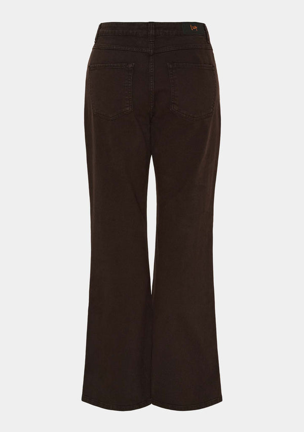 I SAY Como Twill Button Pant Pants 356 Dark brown