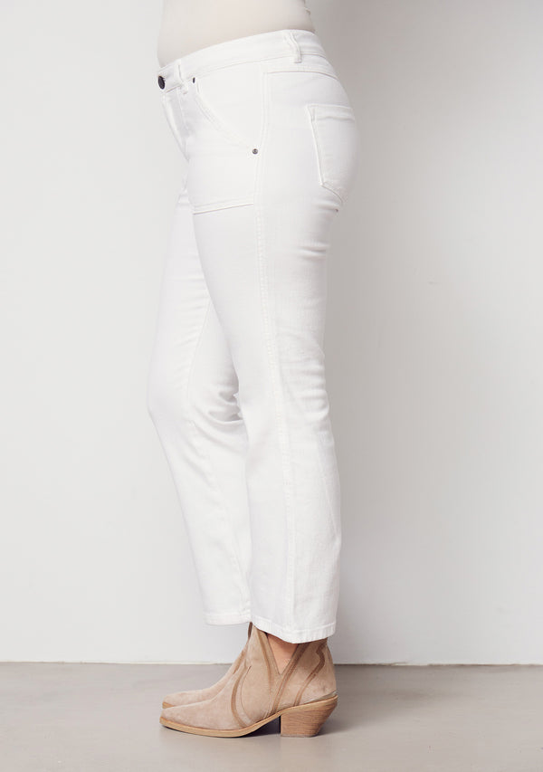 I SAY Como Twill Flare Pant Pants 100 White