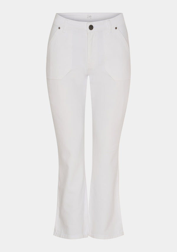 I SAY Como Twill Flare Pant Pants 100 White