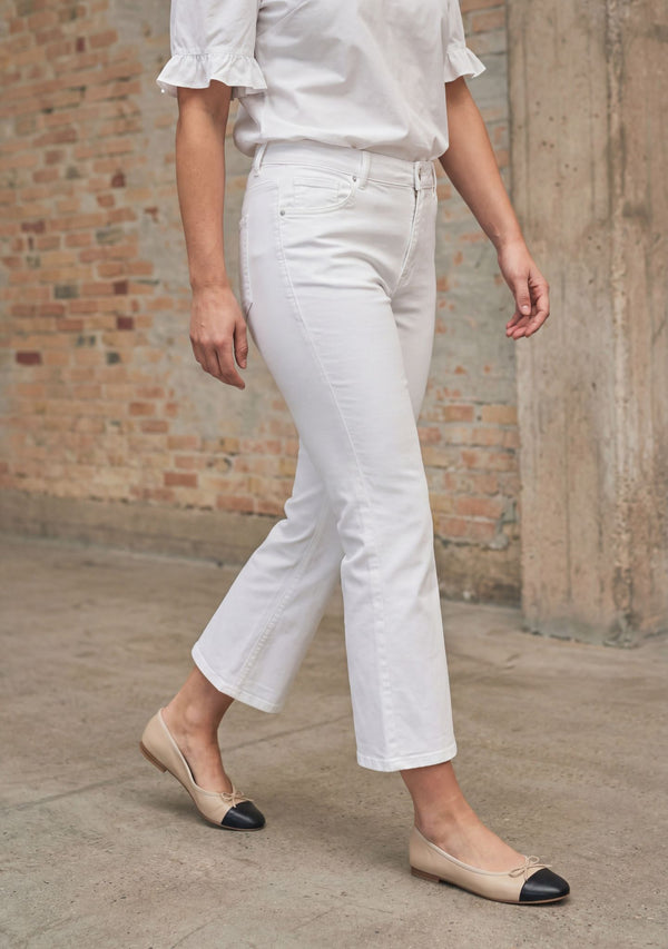 I SAY Como Twill Kickflare Pant Pants 100 White