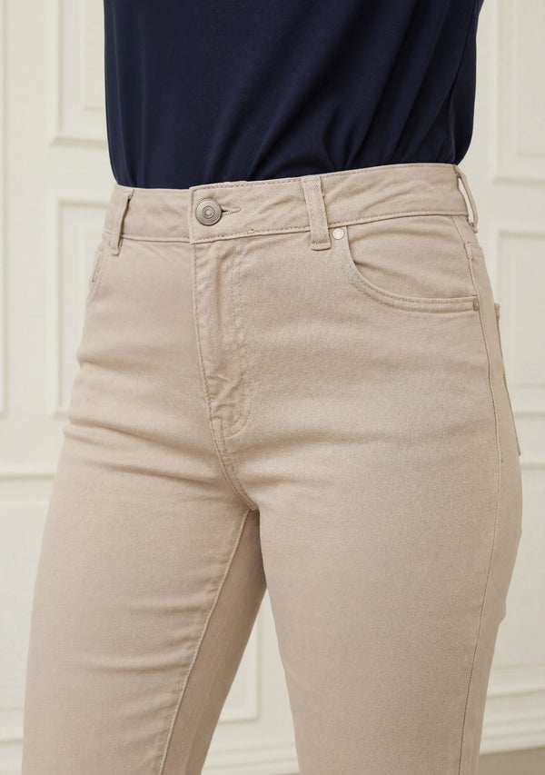 I SAY Como Twill Kickflare Pant Pants 117 Dark Sand