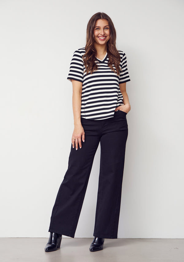 I SAY Como Twill Wide Pant Pants 900 Black