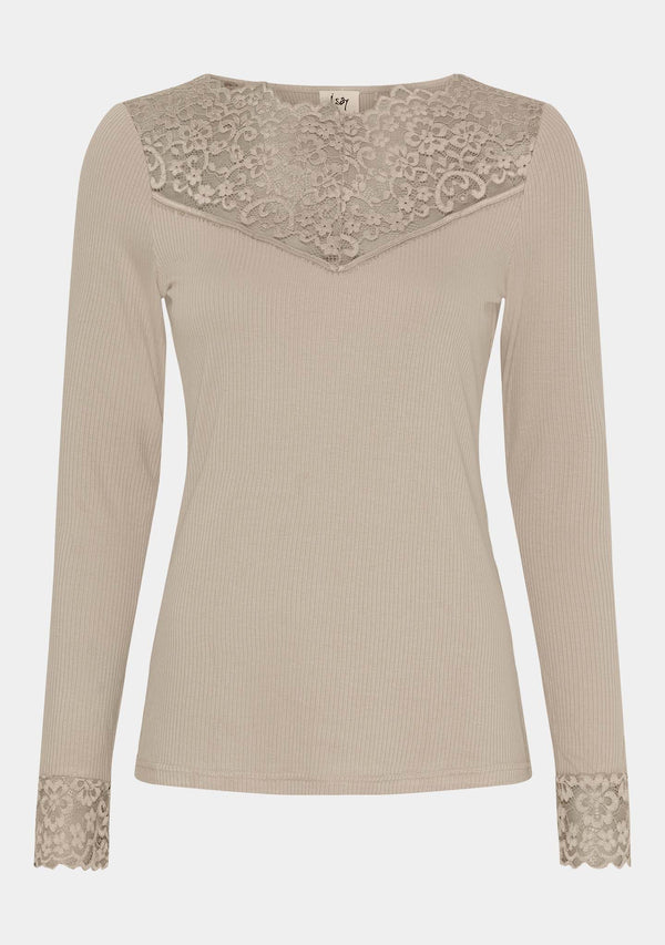 I SAY Dee Lace Blouse Blouses 112 Sand