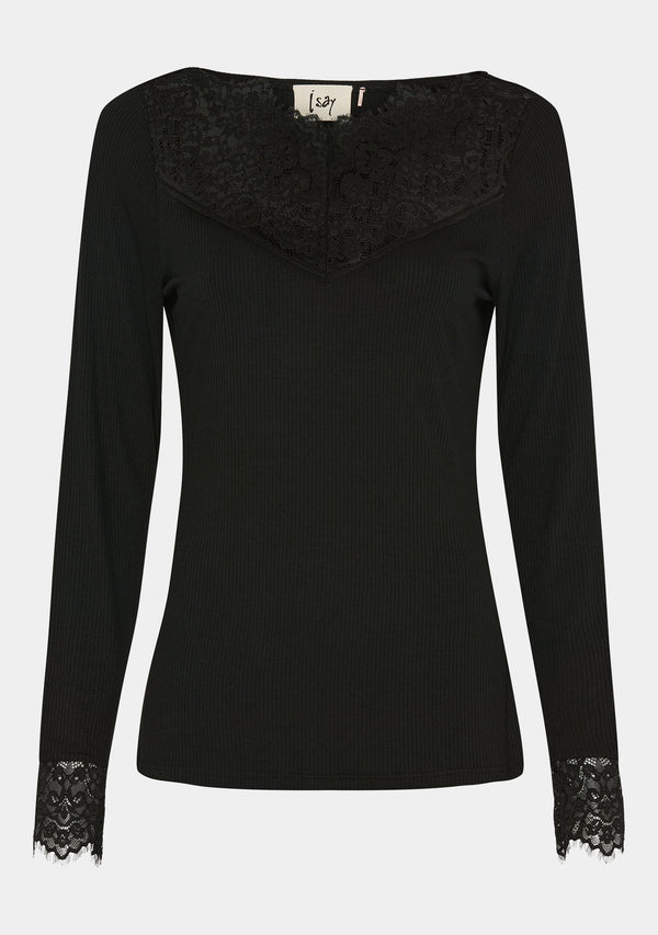 I SAY Dee Lace Blouse Blouses 900 Black