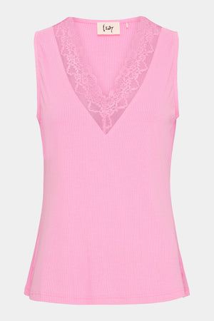 I SAY Dee V-Neck Top Basics 515 Hot pink