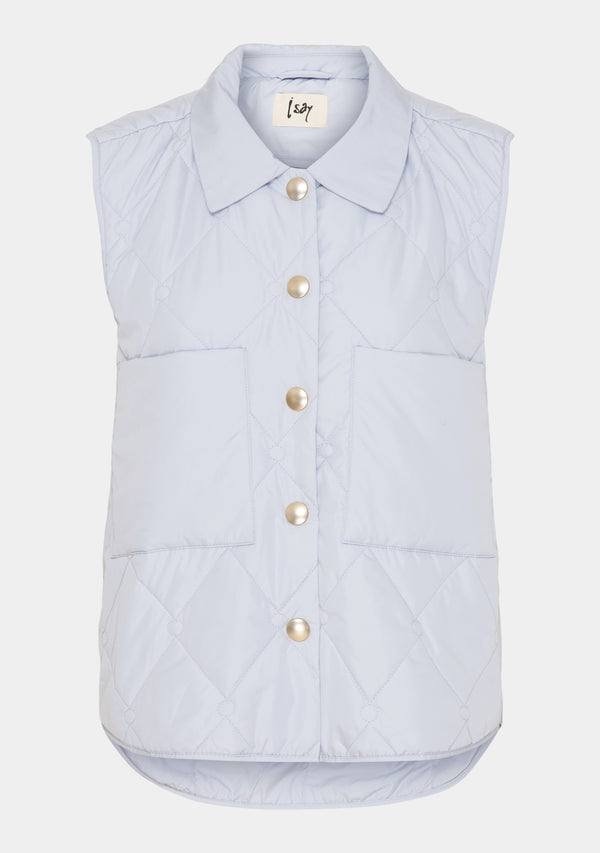 I SAY Diddi Button Waistcoat Outerwear 619 Light Blue