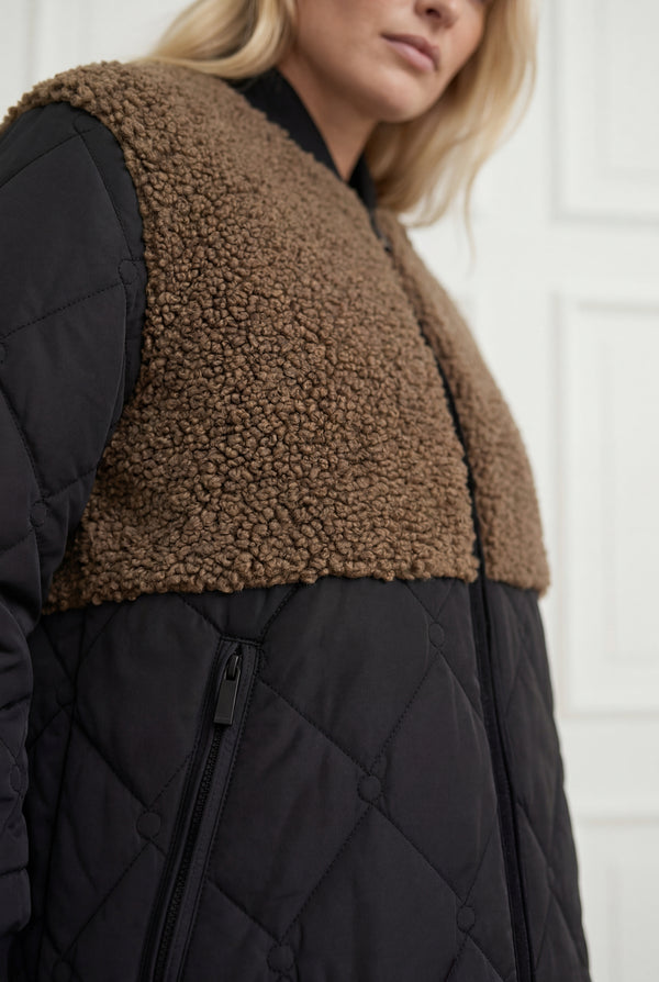 I SAY Diddi Teddy Coat Outerwear 900 Black