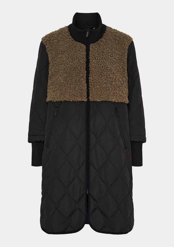 I SAY Diddi Teddy Coat Outerwear 900 Black
