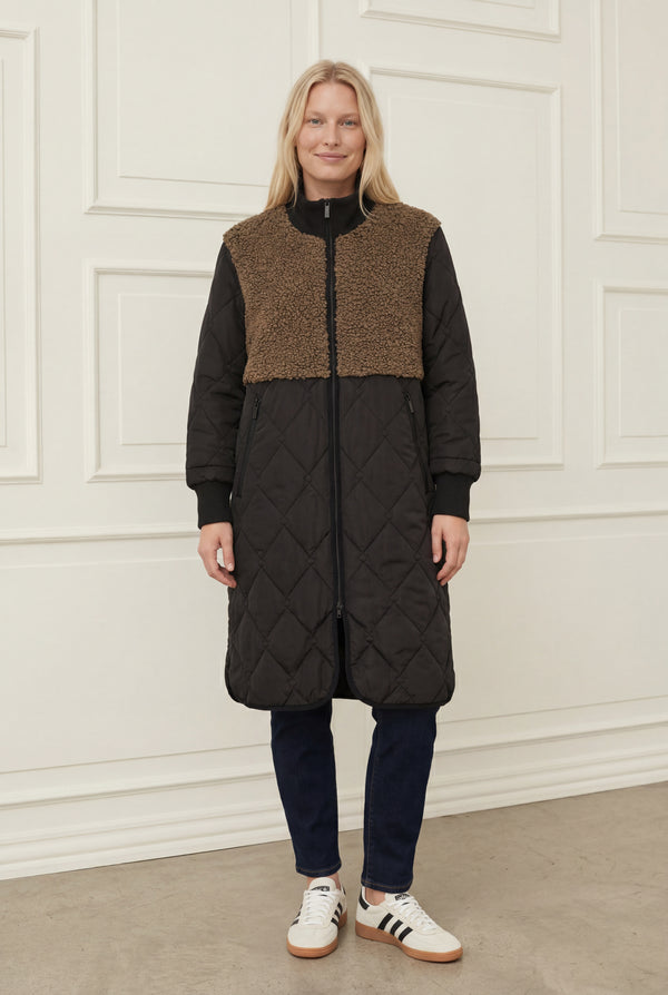 I SAY Diddi Teddy Coat Outerwear 900 Black