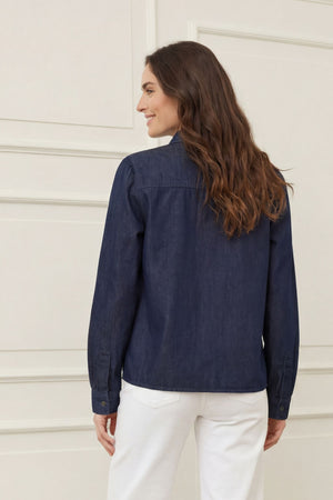 I SAY Diva Cropped Shirt Shirts 662 Dark denim