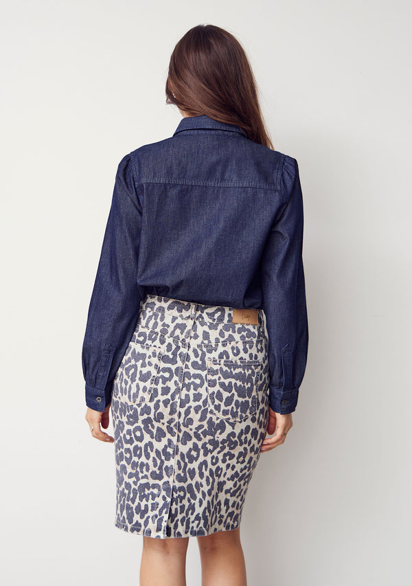 I SAY Diva Cropped Shirt Shirts 662 Dark denim