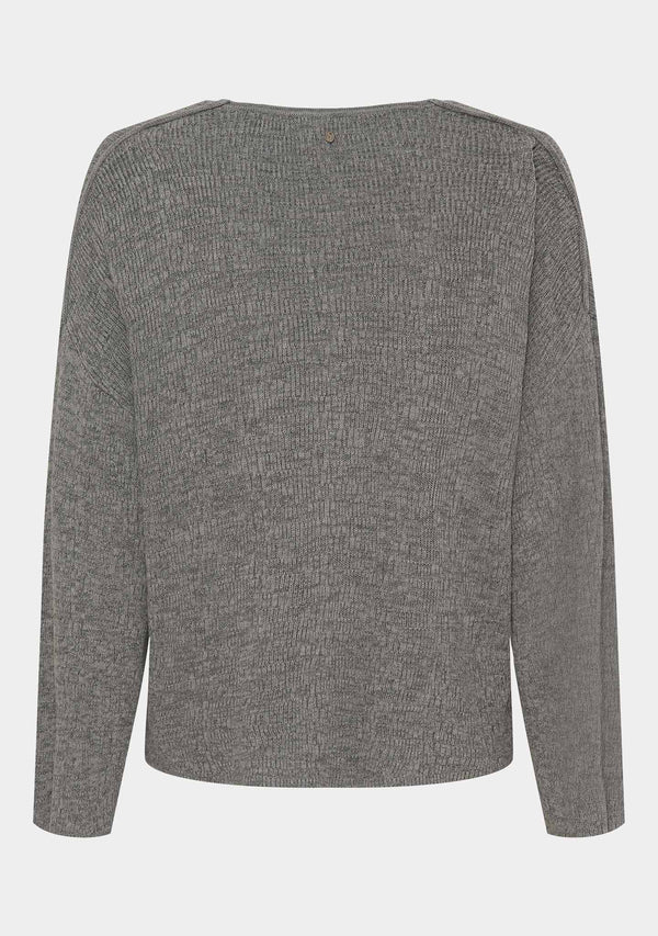 I SAY Dora Knit Pullover Knitwear 947 Grey Melange